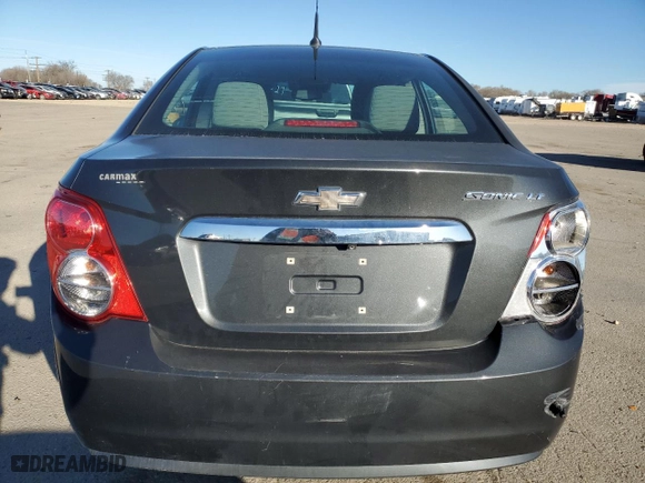 2014 Chevrolet Sonic LT with VIN 1G1JC5SG4E4159776, listed as a Copart auction lot 50043465 with 98,245 mi miles and Salvage Title. Bid and sale history available at carsss.com. Image 6.