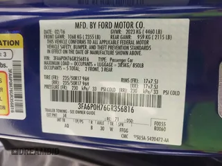 2016 Ford Fusion SE with VIN 3FA6P0H76GR356816, listed as a IAAI auction lot 42137780 with 69,465 mi miles and . Bid and sale history available at DreamBid. Image 9.