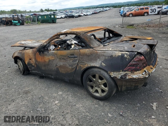 1998 Mercedes-Benz SLK 230/320 with VIN WDBKK47F5WF064270, listed as a Copart auction lot 57452535 with Not provided miles and Salvage title. Bid and sale history available at DreamBid. Image 2.