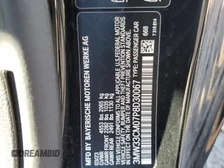 2023 BMW 2 Series 230i xDrive with VIN 3MW33CM07P8D30067, listed as a Copart auction lot 46489275 with 42,128 mi miles and Salvage Title. Bid and sale history available at carsss.com. Image 12.