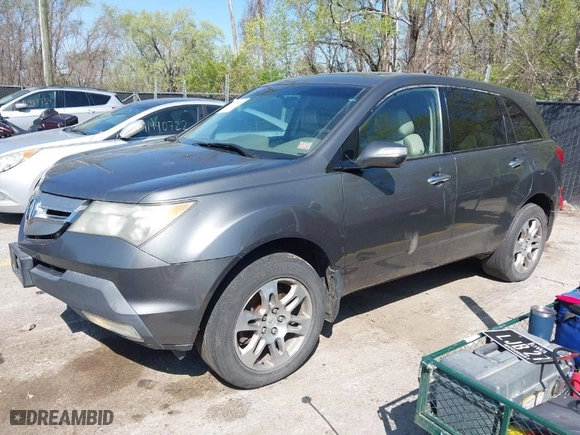 2008 Acura MDX Tech Pkg with VIN 2HNYD28398H504923, listed as a IAAI auction lot 41993095 with 262,871 mi miles. Bid and sale history available at carsss.com. Image 2.