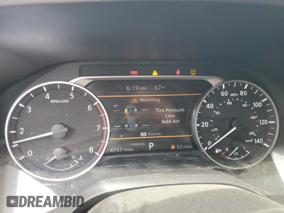 2025 Nissan Rogue SV with VIN 5N1BT3BAXSC810384, listed as a Copart auction lot 54166065 with 4,757 mi miles and Clean Title. Bid and sale history available at DreamBid. Image 9.