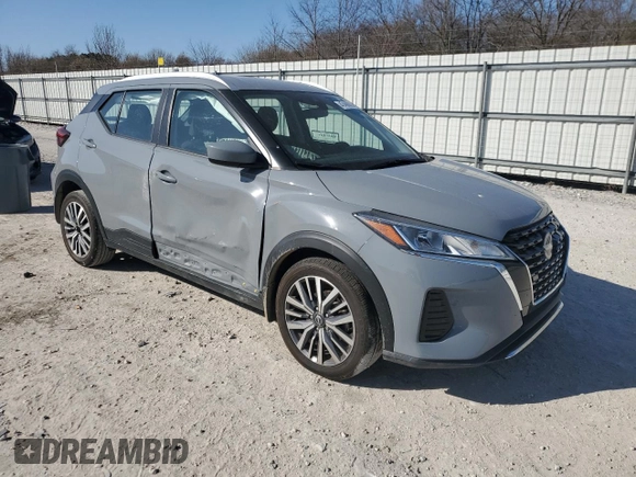 2023 Nissan Kicks SV with VIN 3N1CP5CV5PL536830, listed as a Copart auction lot 47498635 with 58,890 mi miles and Salvage Title. Bid and sale history available at DreamBid. Image 4.