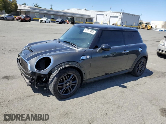 2012 MINI Hardtop S with VIN WMWSV3C57CTY16657, listed as a Copart auction lot 62812445 with 122,796 mi miles and Salvage title. Bid and sale history available at DreamBid. Image 1.