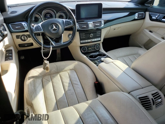 2015 Mercedes-Benz CLS-Class CLS 400 with VIN WDDLJ6FB1FA137852, listed as a Copart auction lot 58466954 with 112,320 mi miles and Salvage Title. Bid and sale history available at carsss.com. Image 8.