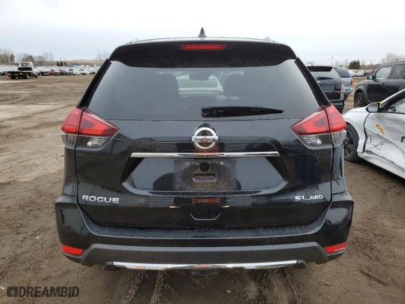 2017 Nissan Rogue SL with VIN 5N1AT2MV0HC869636, listed as a Copart auction lot 49747685 with 205,289 mi miles and Salvage Title. Bid and sale history available at carsss.com. Image 6.