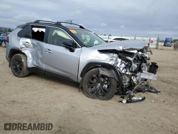 2024 Toyota RAV4 Hybrid XSE with VIN JTME6RFV1RD558568, listed as a Copart auction lot 47813575 with 12,382 mi miles and Salvage Title. Bid and sale history available at DreamBid. Image 4.
