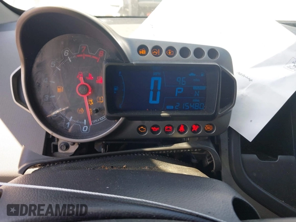 2013 Chevrolet Sonic LS with VIN 1G1JA5SH2D4112064, listed as a IAAI auction lot 42043168 with 215,480 mi miles and . Bid and sale history available at DreamBid. Image 7.