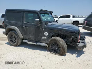 2020 Jeep Wrangler Sport with VIN 1C4GJXAGXLW237080, listed as a Copart auction lot 57769704 with 144,137 mi miles and Salvage title. Bid and sale history available at DreamBid. Image 4.