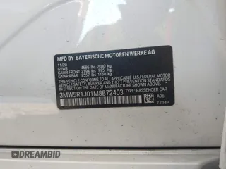 2021 BMW 3 Series 330i with VIN 3MW5R1J01M8B72403, listed as a IAAI auction lot 41583430 with 51,399 mi miles. Bid and sale history available at carsss.com. Image 9.