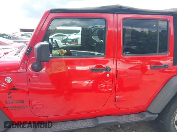 2016 Jeep Wrangler Unlimited Sport z VIN 1C4BJWDG0GL176104, wystawiony jako IAAI lot #42456659 z przebiegiem 116 902 mil mil oraz . Historia ofert i sprzedaży dostępna na DreamBid. Obrazek 14.