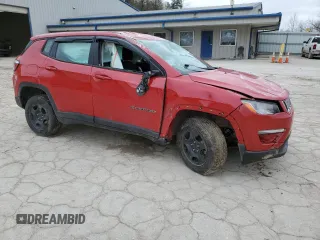 2019 Jeep Compass Sport with VIN 3C4NJDAB6KT827629, listed as a Copart auction lot 52756685 with 44,882 mi miles and Salvage title. Bid and sale history available at DreamBid. Image 4.