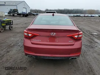 2015 Hyundai Sonata Sport with VIN 5NPE34AF8FH243834, listed as a Copart auction lot 48398125 with 108,535 mi miles and Salvage title. Bid and sale history available at DreamBid. Image 6.