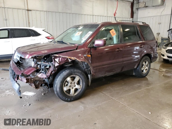 2007 Honda Pilot EX-L with VIN 2HKYF18547H535420, listed as a Copart auction lot 56931095 with 223,086 mi miles and Non repairable. Bid and sale history available at DreamBid. Image 1.