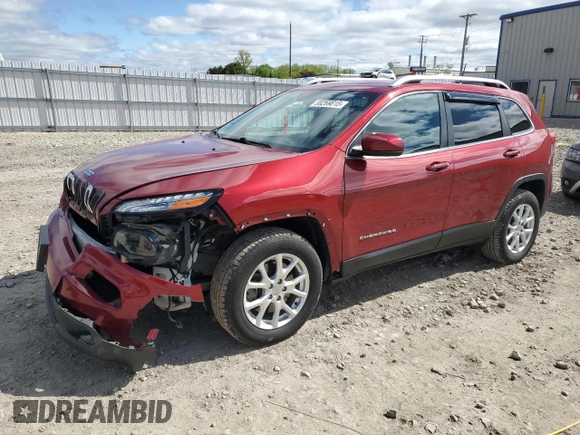 2017 Jeep Cherokee Latitude with VIN 1C4PJMCS7HW525503, listed as a Copart auction lot 58269015 with 110,455 mi miles and Salvage title. Bid and sale history available at DreamBid. Image 1.