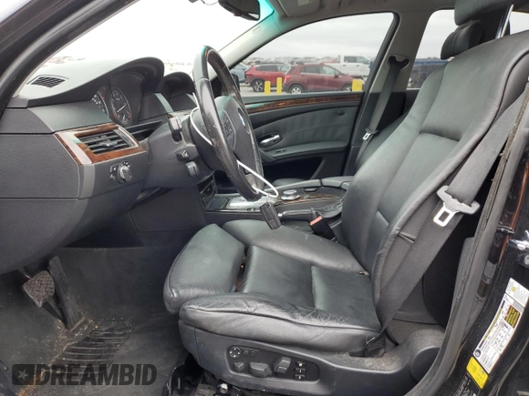 2008 BMW 5 Series 528i with VIN WBANU53588CT03677, listed as a Copart auction lot 49956525 with 183,194 mi miles and Salvage Title. Bid and sale history available at carsss.com. Image 7.