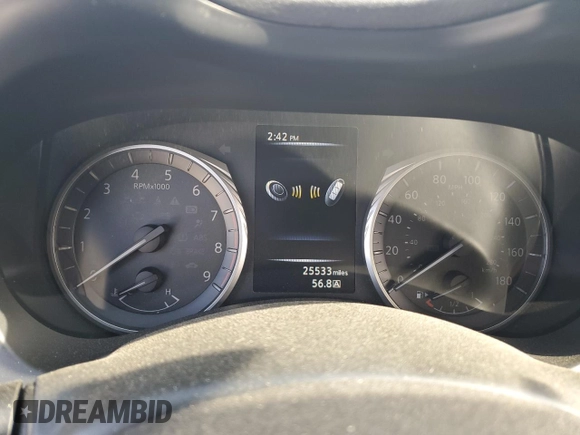 2021 Infiniti Q50 Red Sport 400 with VIN JN1FV7DR8MM880590, listed as a Copart auction lot 47741635 with 25,533 mi miles and Salvage Title. Bid and sale history available at carsss.com. Image 9.