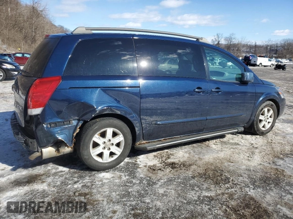 2005 Nissan Quest SE with VIN 5N1BV28UX5N107334, listed as a Copart auction lot 45776135 with 193,466 mi miles and Salvage Title. Bid and sale history available at carsss.com. Image 3.