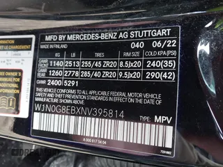 2022 Mercedes-Benz GLC with VIN W1N0G8EBXNV395814, listed as a IAAI auction lot 41694934 with 29,173 mi miles. Bid and sale history available at carsss.com. Image 9.