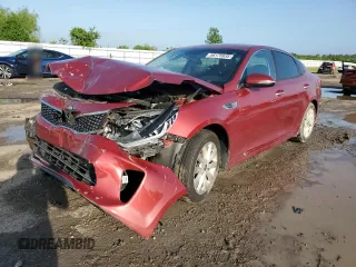 2018 Kia Optima S z VIN 5XXGT4L33JG220641, wystawiony jako Copart lot #56175935 z przebiegiem Nie podano mil oraz Szkoda całkowita • Salvage title. Historia ofert i sprzedaży dostępna na DreamBid. Obrazek 1.
