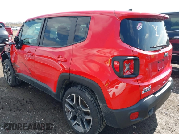2021 Jeep Renegade Upland Edition with VIN ZACNJDAB8MPM25697, listed as a IAAI auction lot 41857417 with 62,655 mi miles. Bid and sale history available at carsss.com. Image 3.