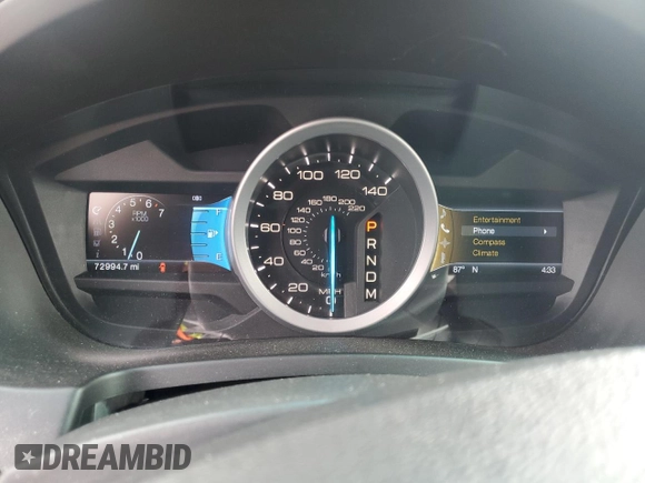 2012 Ford Explorer XLT with VIN 1FMHK7D86CGA20136, listed as a Copart auction lot 55133135 with 72,994 mi miles and Salvage Title. Bid and sale history available at DreamBid. Image 9.