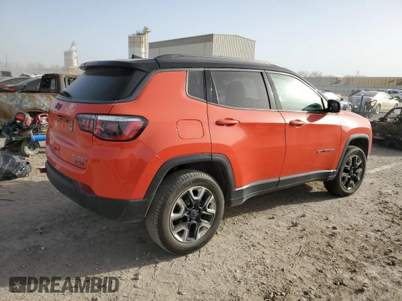 2018 Jeep Compass Trailhawk with VIN 3C4NJDDB4JT130342, listed as a Copart auction lot 49172715 with 112,618 mi miles and Salvage Title. Bid and sale history available at carsss.com. Image 3.