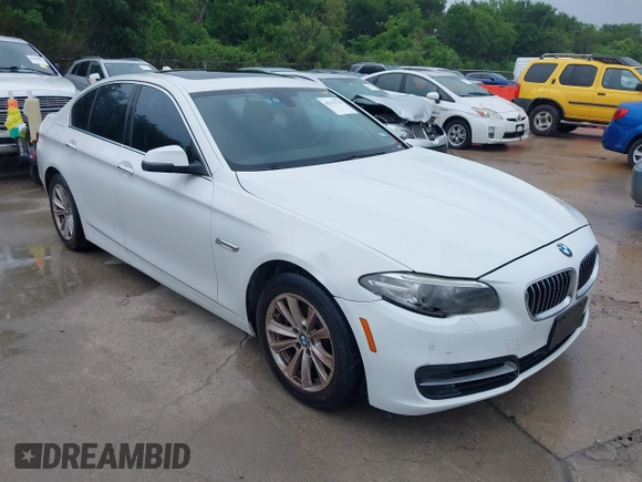 2014 BMW 5 Series 528i with VIN WBA5A5C5XED512045, listed as a IAAI auction lot 42152735 with 180,168 mi miles. Bid and sale history available at carsss.com. Image 1.