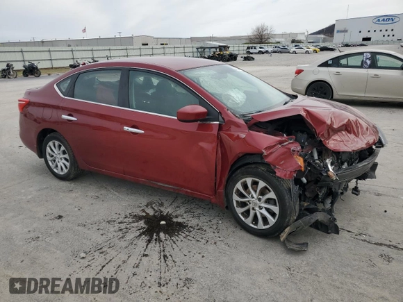 2019 Nissan Sentra SV with VIN 3N1AB7AP9KY225371, listed as a Copart auction lot 48354345 with 92,611 mi miles and Salvage Title. Bid and sale history available at DreamBid. Image 4.