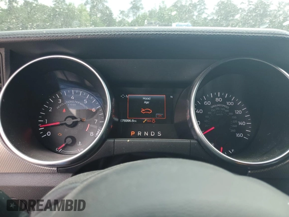2018 Ford Mustang GT with VIN 1FA6P8CF9J5127828, listed as a Copart auction lot 53874405 with 76,996 mi miles and Salvage title. Bid and sale history available at DreamBid. Image 9.