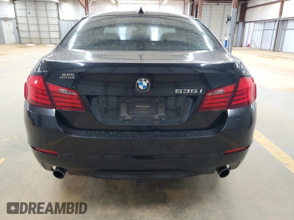 2011 BMW 5 Series 535i with VIN WBAFR7C58BC801354, listed as a Copart auction lot 50612135 with 164,237 mi miles and Salvage Title. Bid and sale history available at DreamBid. Image 6.