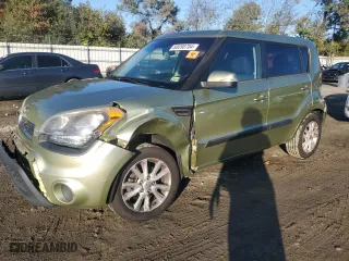 2012 Kia Soul + with VIN KNDJT2A60C7379765, listed as a Copart auction lot 80098704 with 137,606 mi miles and Salvage Title. Bid and sale history available at carsss.com. Image 1.