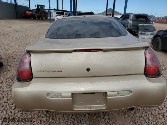 2000 Chevrolet Monte Carlo SS with VIN 2G1WX12K9Y9218524, listed as a Copart auction lot 88758735 with 0 mi miles and Salvage Title. Bid and sale history available at carsss.com. Image 6.