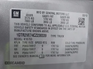 2012 GMC Sierra 1500 SLE z VIN 1GTR2VE74CZ238339, wystawiony jako IAAI lot #42466724 z przebiegiem 204 769 mil mil oraz . Historia ofert i sprzedaży dostępna na DreamBid. Obrazek 9.