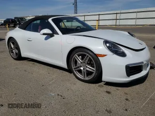 2018 Porsche 911 Carrera with VIN WP0CA2A90JS138078, listed as a Copart auction lot 57604435 with 32,841 mi miles and Salvage title. Bid and sale history available at DreamBid. Image 4.