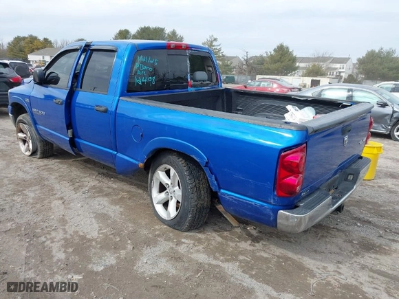 2007 Dodge Ram 1500 Laramie with VIN 1D7HU18217S196473, listed as a IAAI auction lot 41672039 with 122,430 mi miles. Bid and sale history available at carsss.com. Image 3.
