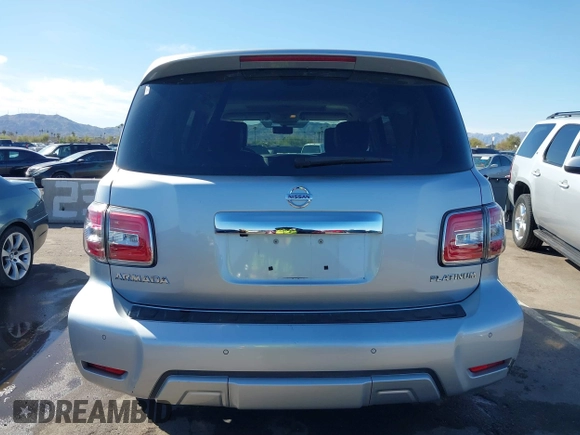 2018 Nissan Armada Platinum with VIN JN8AY2NF8J9331724, listed as a IAAI auction lot 41761151 with 64,975 mi miles. Bid and sale history available at carsss.com. Image 16.