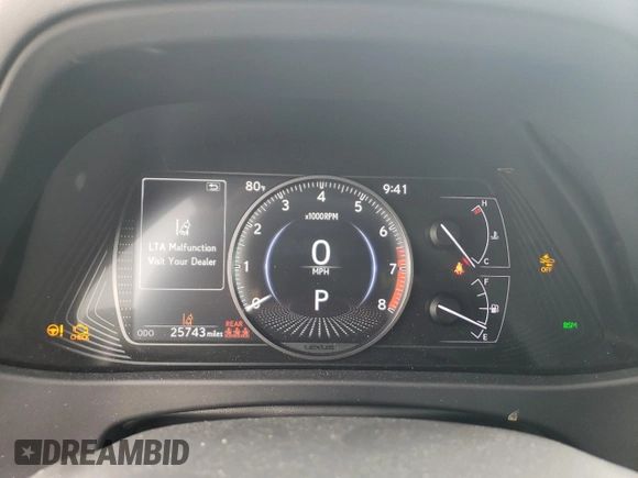 2020 Lexus UX with VIN JTHP3JBH8L2030935, listed as a Copart auction lot 60865774 with 25,743 mi miles and Salvage Title. Bid and sale history available at carsss.com. Image 9.