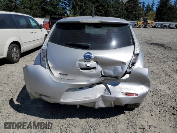 2016 Nissan LEAF S with VIN 1N4BZ0CP8GC306384, listed as a Copart auction lot 52781865 with 53,870 mi miles and Salvage Title. Bid and sale history available at carsss.com. Image 6.