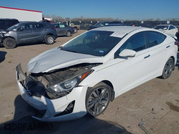 2015 Hyundai Elantra SE z VIN 5NPDH4AE9FH615055, wystawiony jako IAAI lot #41764627 z przebiegiem 143 708 mil mil oraz . Historia ofert i sprzedaży dostępna na DreamBid. Obrazek 2.
