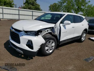 2020 Chevrolet Blazer LT with VIN 3GNKBCR42LS712590, listed as a Copart auction lot 60539095 with 43,309 mi miles and Salvage title. Bid and sale history available at DreamBid. Image 1.