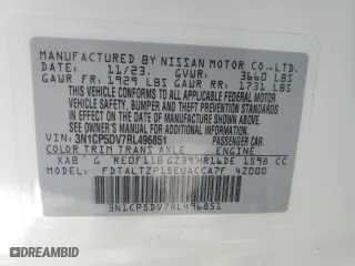 2024 Nissan Kicks SR with VIN 3N1CP5DV7RL496851, listed as a Copart auction lot 49432635 with 11,178 mi miles and Salvage Title. Bid and sale history available at carsss.com. Image 14.