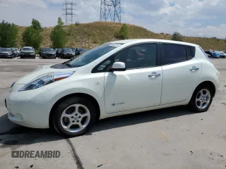 2012 Nissan LEAF SV with VIN JN1AZ0CP4CT019711, listed as a Copart auction lot 66405215 with 57,264 mi miles and Salvage title. Bid and sale history available at DreamBid. Image 1.