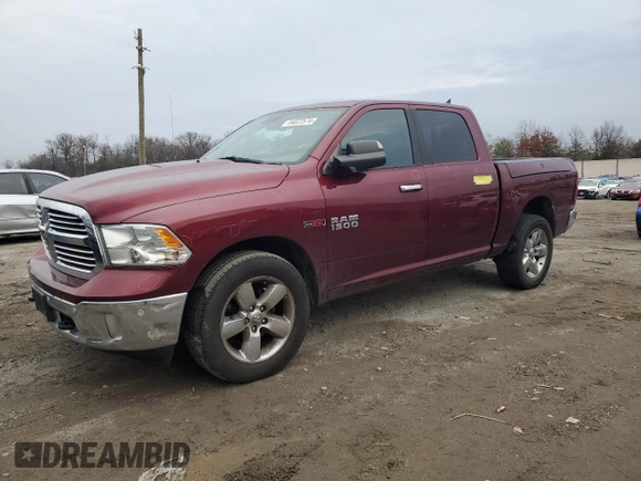 2018 Ram 1500 Big Horn with VIN 1C6RR7LM6JS277446, listed as a Copart auction lot 84022574 with 78,308 mi miles and Salvage Title. Bid and sale history available at carsss.com. Image 1.