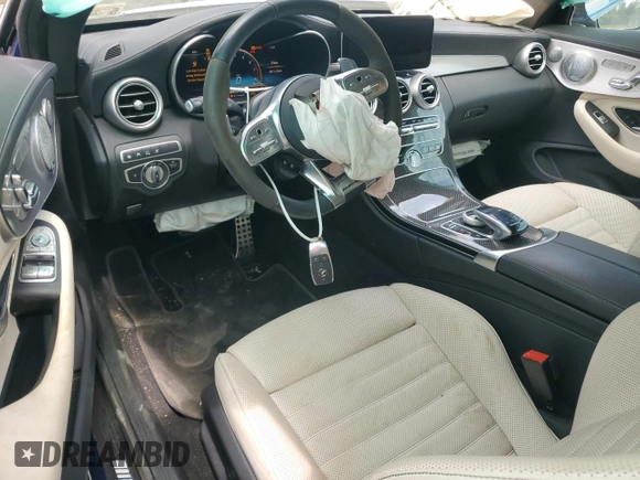 2021 Mercedes-Benz C 43 AMG with VIN W1KWJ6EB3MG096908, listed as a Copart auction lot 67187194 with 25,240 mi miles and Salvage title. Bid and sale history available at DreamBid. Image 8.