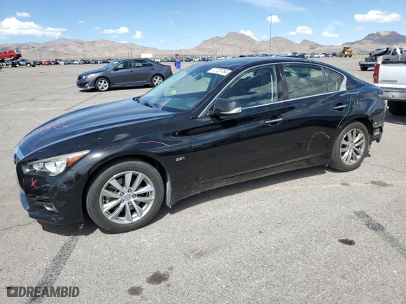 2017 Infiniti Q50 2.0t with VIN JN1CV7AP4HM640268, listed as a Copart auction lot 72729784 with NaN miles and Salvage Title. Bid and sale history available at carsss.com. Image 1.
