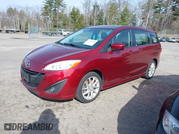 2012 Mazda 5 Grand Touring with VIN JM1CW2DL3C0144402, listed as a IAAI auction lot 41923524 with 150,584 mi miles and . Bid and sale history available at DreamBid. Image 2.