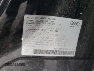 2021 Audi A4 allroad Premium Plus with VIN WA18AAF40MA076196, listed as a Copart auction lot 73656124 with 47,292 mi miles and Salvage Title. Bid and sale history available at carsss.com. Image 12.