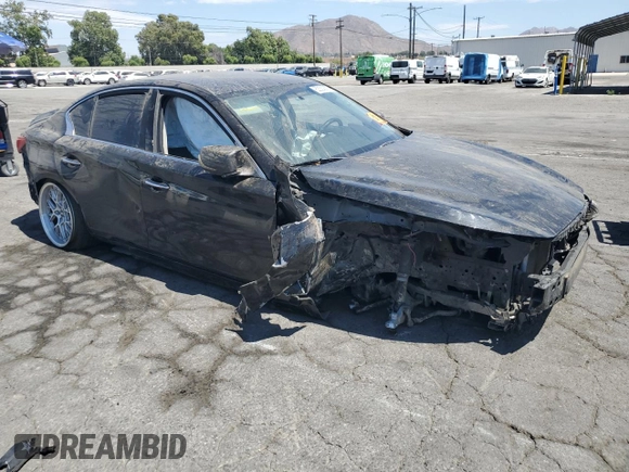 2015 Infiniti Q50 with VIN JN1BV7AP1FM352961, listed as a Copart auction lot 63330875 with 174,300 mi miles and Salvage title. Bid and sale history available at DreamBid. Image 4.