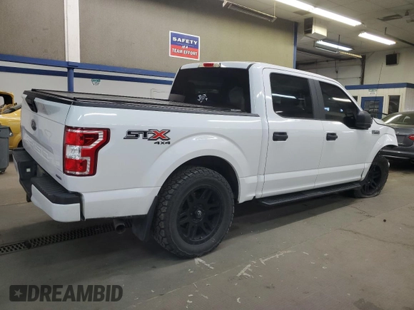 2018 Ford F-150 XL with VIN 1FTEW1EP9JFC44650, listed as a Copart auction lot 49629425 with 77,870 mi miles and Salvage Title. Bid and sale history available at carsss.com. Image 3.